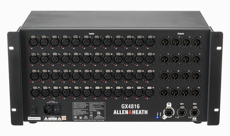 Allen & Heath GX4816, face arrière et connectique, photo 2