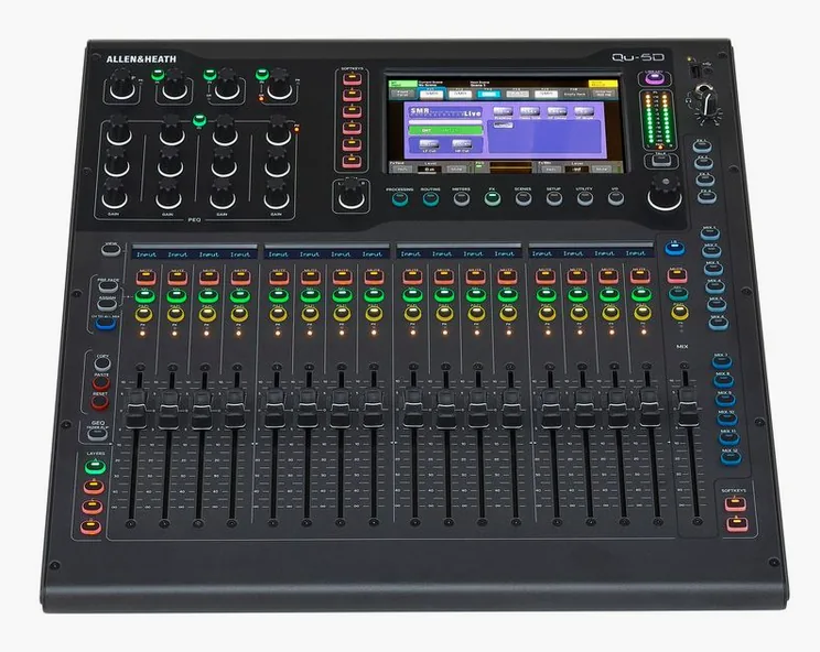 Allen & Heath QU-5D, écran et commandes, photo 2