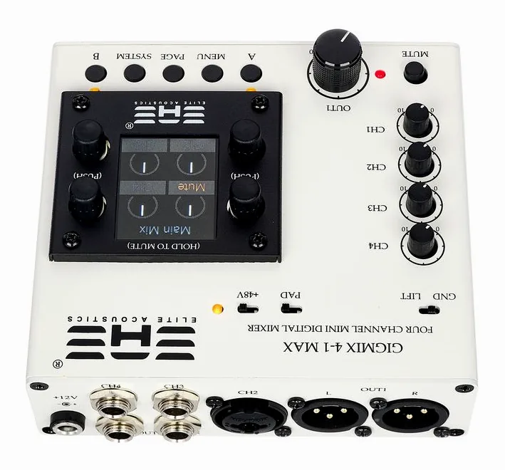 Elite Acoustics GigMix 4-1 MAX, écran et commandes, photo 4