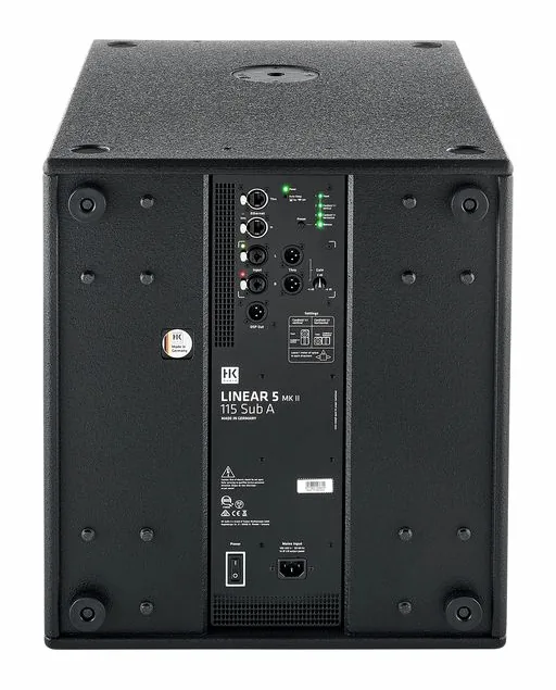 HK Audio Linear 5 MKII 115 Sub A, face arrière et connectique, photo 4