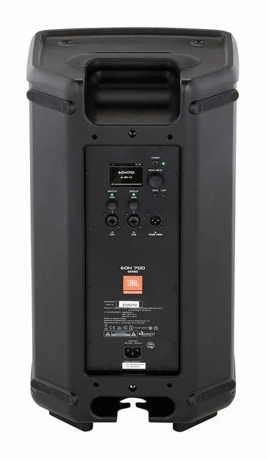 JBL EON710, face arrière et connectique, photo 4