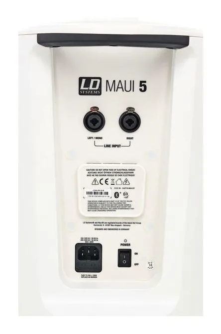 LD Systems Maui 5 White, poignées et embase, photo 2