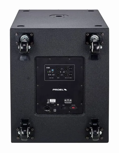 Proel S18A, roulettes et poignées, photo 4