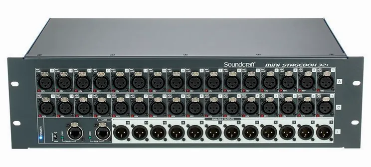 Soundcraft Stagebox Mini 32i, face arrière et connectique, photo 2