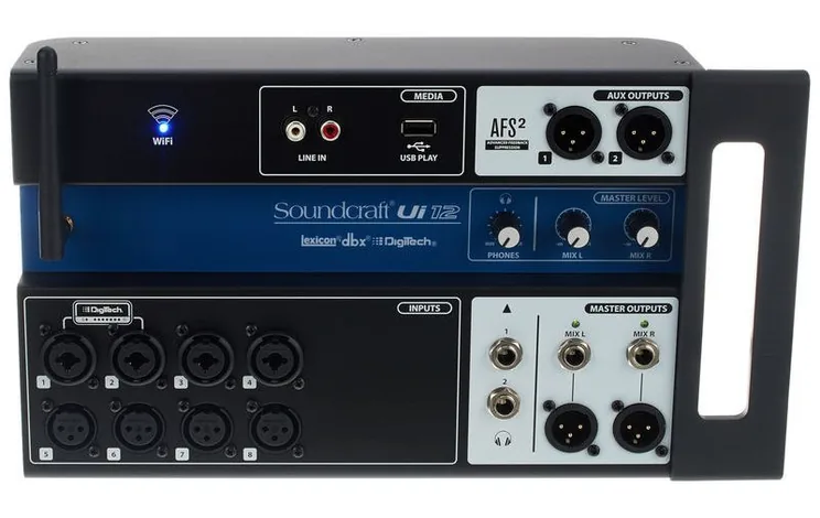 Soundcraft Ui12, écran et commandes, photo 2