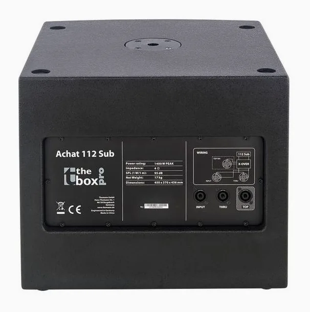the box pro Achat 112 Sub, vue de profil, photo 4