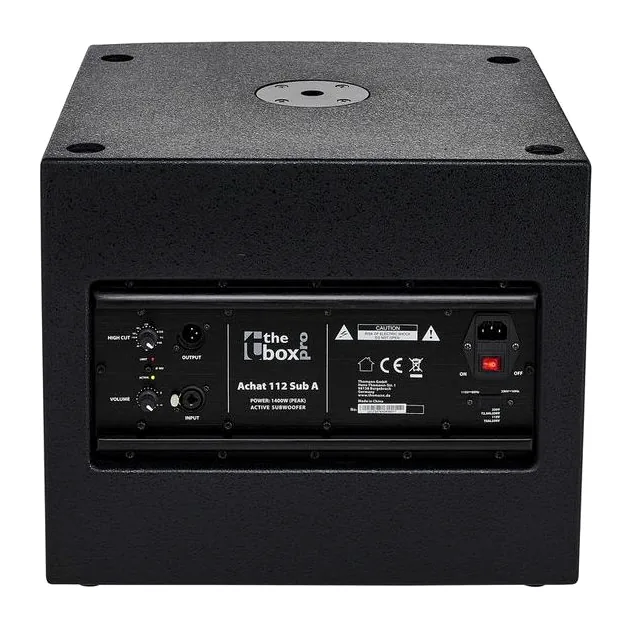 the box pro Achat 112 Sub A, face arrière et connectique, photo 4