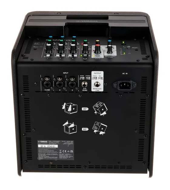Yamaha Stagepas 200BTR, poignées et embase, photo 4